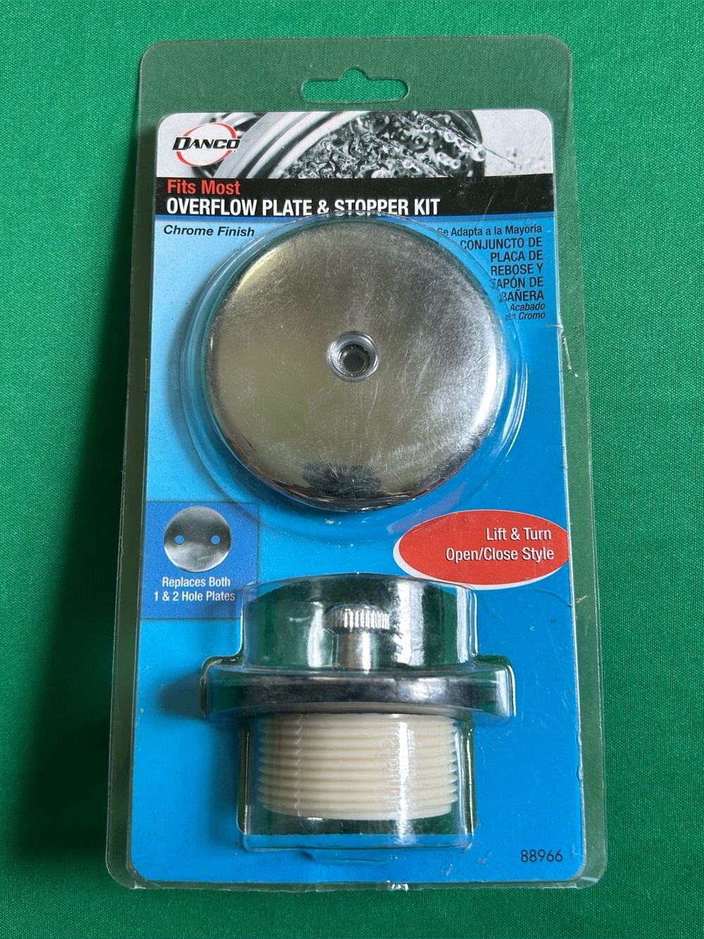 Overflow Plate & Stopper Kit - Chrome (88966)